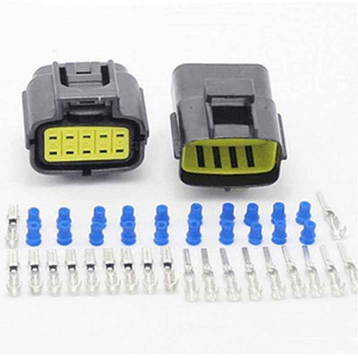 2-Piece Waterproof 10-Pin Wire Connector Plug for Cars Motorcycles
