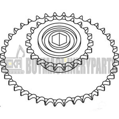 AE51818 Mega Wide Pickup Double Sprocket Fits John Deere Baler 447 457 467 546 5
