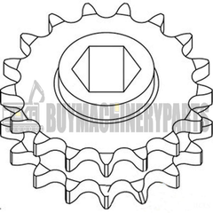 AE39301 New Main Drive Double Sprocket 17/17 Tooth Fits John Deere 330