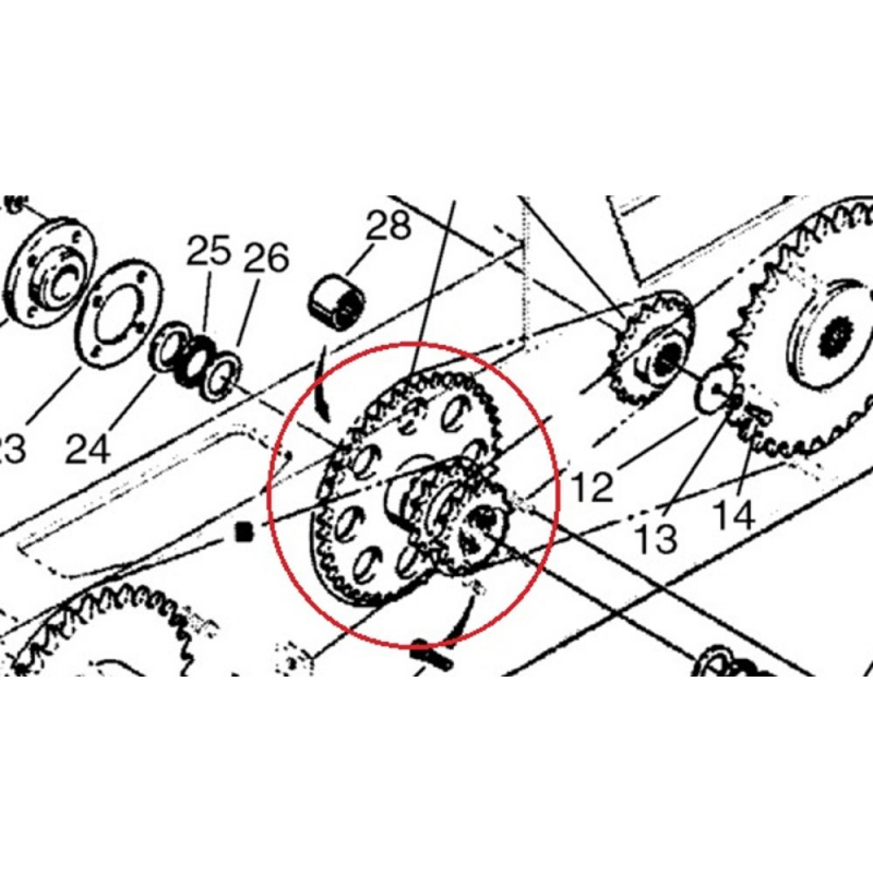 Chain Drive Sprocket Fits Case 1845 1845B 1845C 1845S Skid Steer D76529 D64175