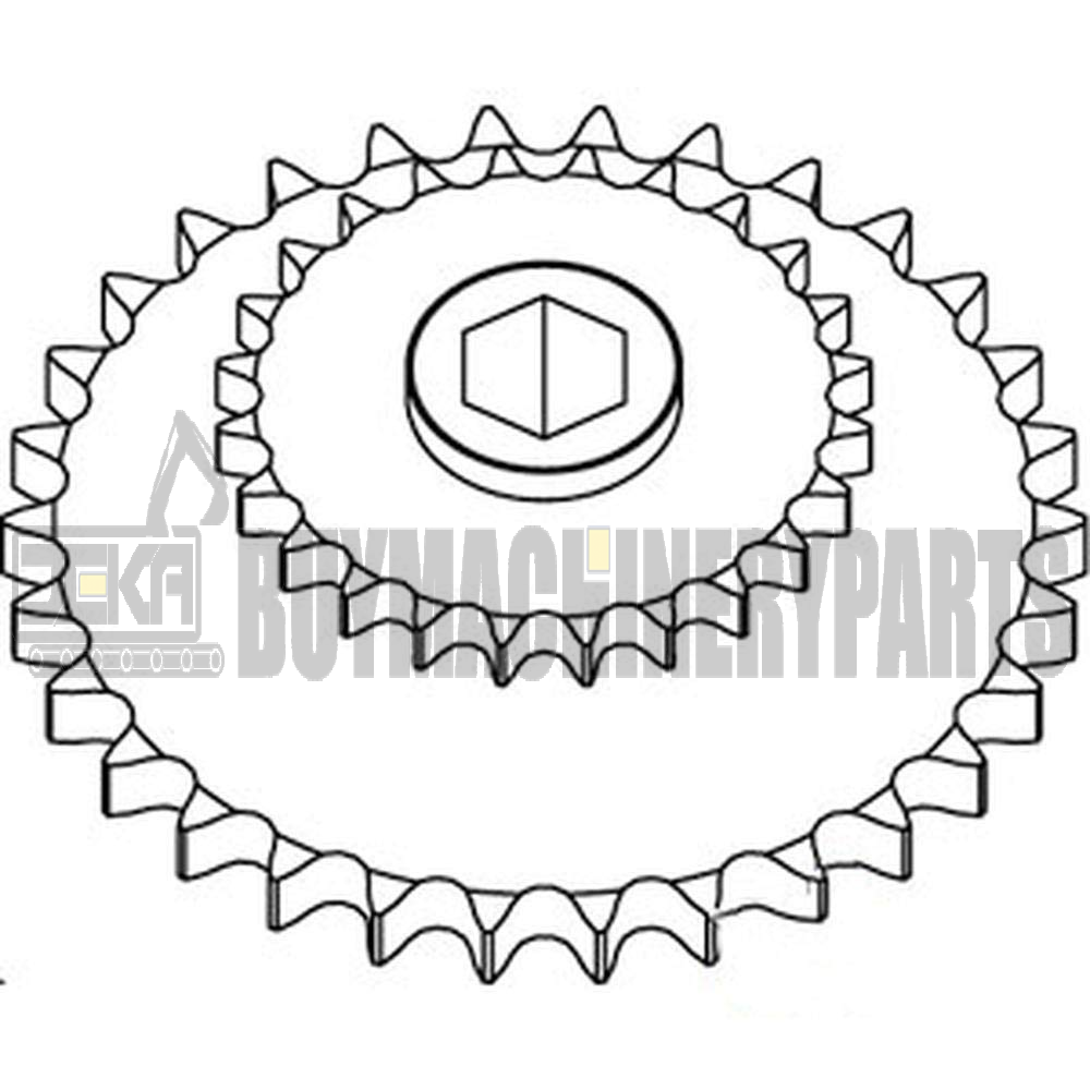 AE74598 Double Drive 24/30 Tooth Sprocket Fits John Deere Round Baler 468 +