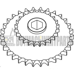 AE74598 Double Drive 24/30 Tooth Sprocket Fits John Deere Round Baler 468 +