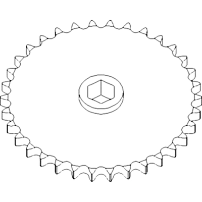 AH111501 Sprocket, Row Unit; 34 Tooth / 60 Chain