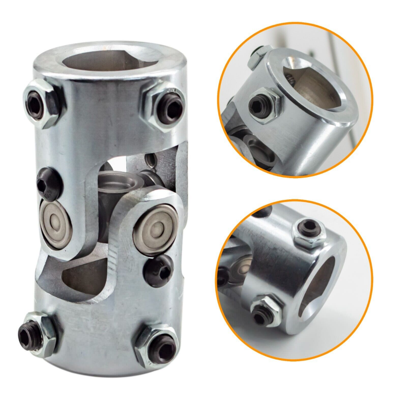New 1" DD x 1" DD Steering U Joint Universal Shaft Coupler Chrome 1dd to 1dd