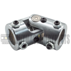 New 1" DD x 1" DD Steering U Joint Universal Shaft Coupler Chrome 1dd to 1dd