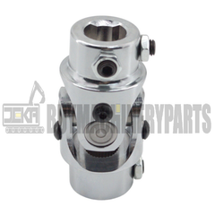 11/16" 36 Spline X 3/4" DD Steering U Joint Coupler Universal Shaft Chrome New