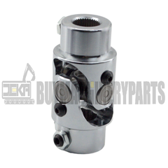 11/16" 36 Spline X 3/4" DD Steering U Joint Coupler Universal Shaft Chrome New