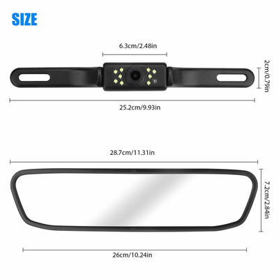 5in Backup Camera Mirror Parking System Car Rear View Reverse Night Vision IP67