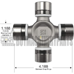 5-1410X U-Joint Kit 1410/SPL36 Series (OSR) Fit Spicer