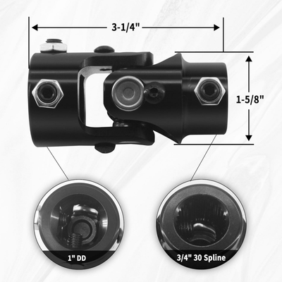 Junta universal de dirección negra de 1