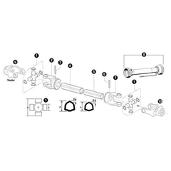 950MM-1500MM PTO Driveline 3013-6010 11111127 266014006127 343-103 for Tractor
