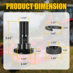 63607 Rotary Cutter Blade Bolt Kit (2-Pack) - Fits Bush Hog, Howse & HICO Mowers