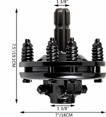 VEVOR 1 3/8" PTO Slip Clutch, Smooth Round Ends Carburized Steel Friction Clutch, Adjustable Black Tractor Slip Clutch for Rotary Cutter, Brush Hog & PTO Shaft