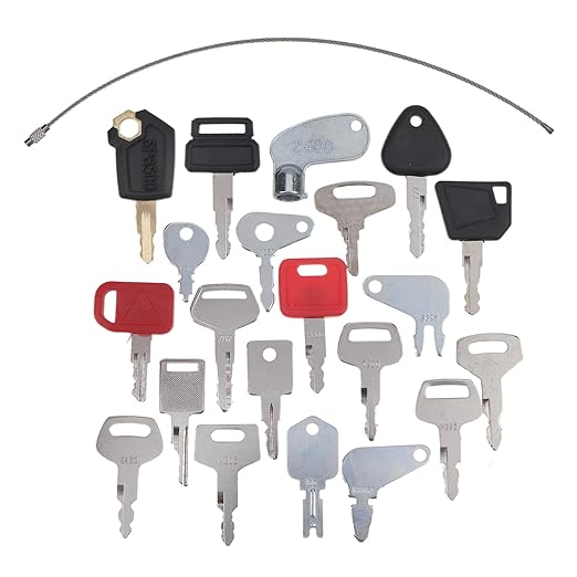 21 Pcs Ignition Key for CASE Caterpillar CAT Komatsu John Deere Heavy Equipment