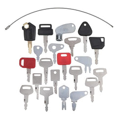 21 Pcs Ignition Key for CASE Caterpillar CAT Komatsu John Deere Heavy Equipment