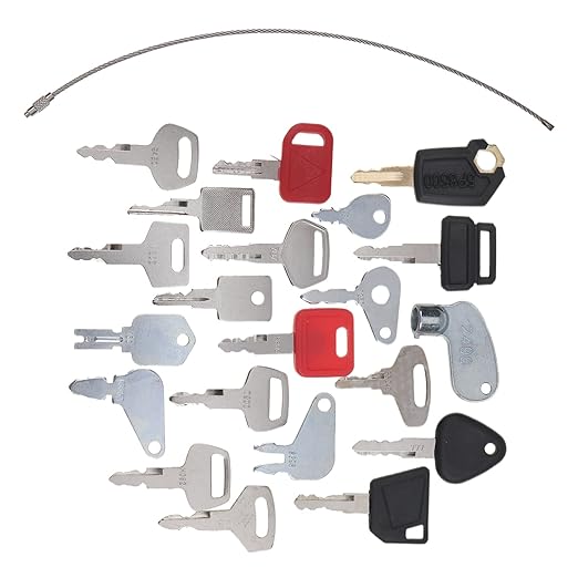 21 Pcs Ignition Key for CASE Caterpillar CAT Komatsu John Deere Heavy Equipment
