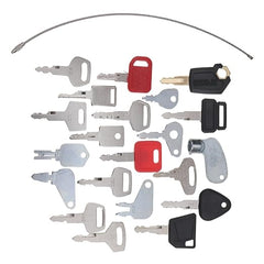 21 Pcs Ignition Key for CASE Caterpillar CAT Komatsu John Deere Heavy Equipment