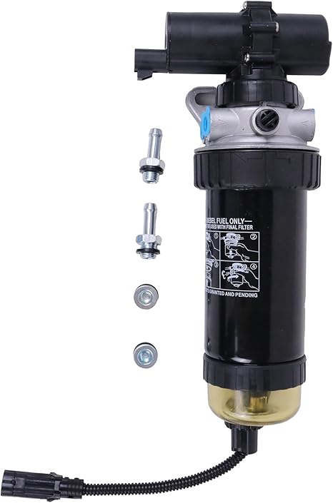 24V Fuel Filter Assembly RE559946 for John Deere 4045 6068 Engine 210 130G 160GLC 180GLC 210G 444K 605K 655K 550K 650K 700K