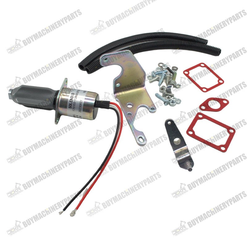 12V Fuel Shut Off Solenoid Kit 1751ES SA4260-12 SA-4260-12 Fit for Woodward Kubota - Buymachineryparts