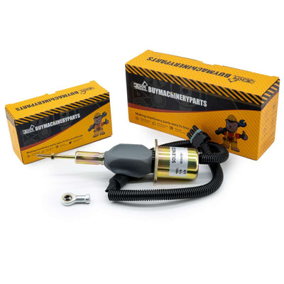 24V Fuel Shutoff Solenoid RE54747 for John Deere 770C 770CH 772CH 330LC 330LCR