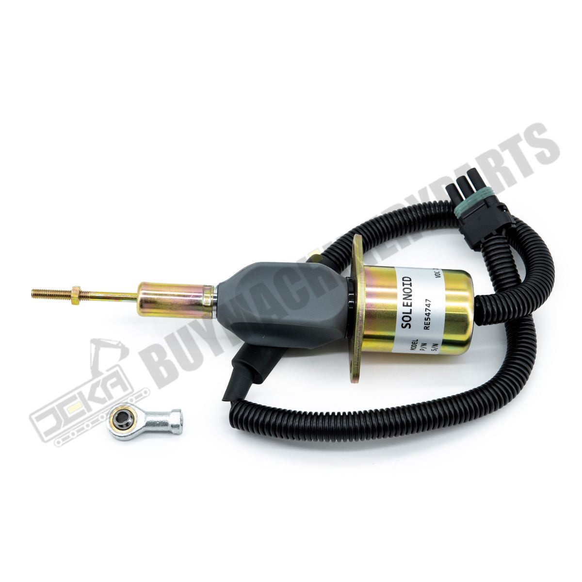 24V Fuel Shutoff Solenoid RE54747 for John Deere 770C 770CH 772CH 330LC 330LCR