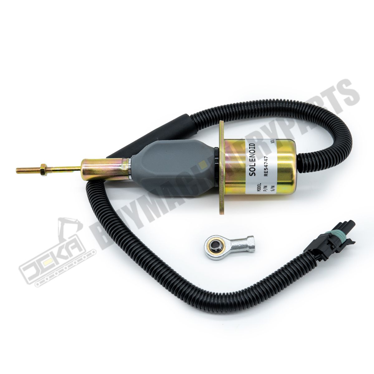 24V Fuel Shutoff Solenoid RE54747 for John Deere 770C 770CH 772CH 330LC 330LCR