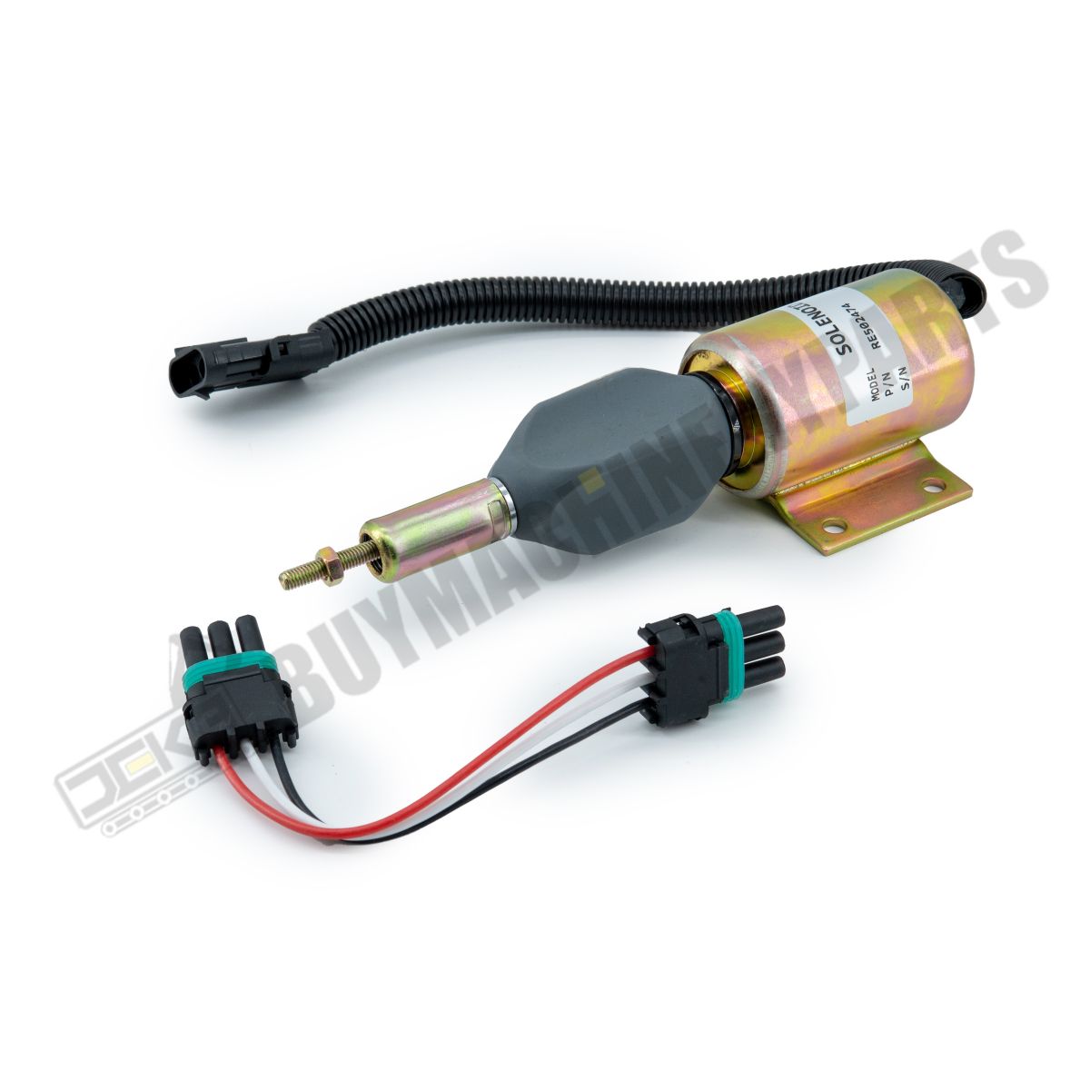 24V Fuel Shutoff Solenoid Valve RE502474 RE516083 for John Deere 120 160LC 200LC 230LC 270LC 670C 672CH 624H