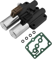 Solenoide de cambio lineal doble para transmisión 28250-P6H-024 con junta, compatible con Honda Acura Accord Odyssey Pilot Prelude