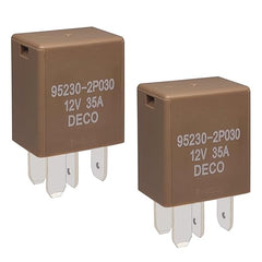 2 Pcs 4 Pin 12V 35A Power Relay 95230-2P030 for Hyundai Accent Azera Elantra Genesis G70 G80 G90 GV80 Kia Forte Sorento