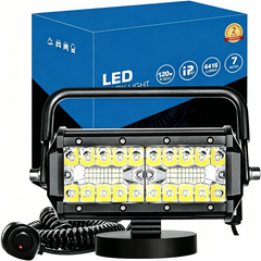 Magnetic LED Work Light Bar 48W - Combo Beam Portable Pod with Strong Magnetic Base, 12V for Truck SUV Excavator,4416 lm