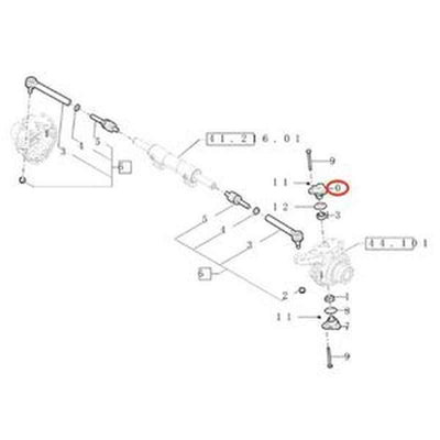 2-Piece Pin 84259754 for New Holland Loader B95CTC B110B B100BLR