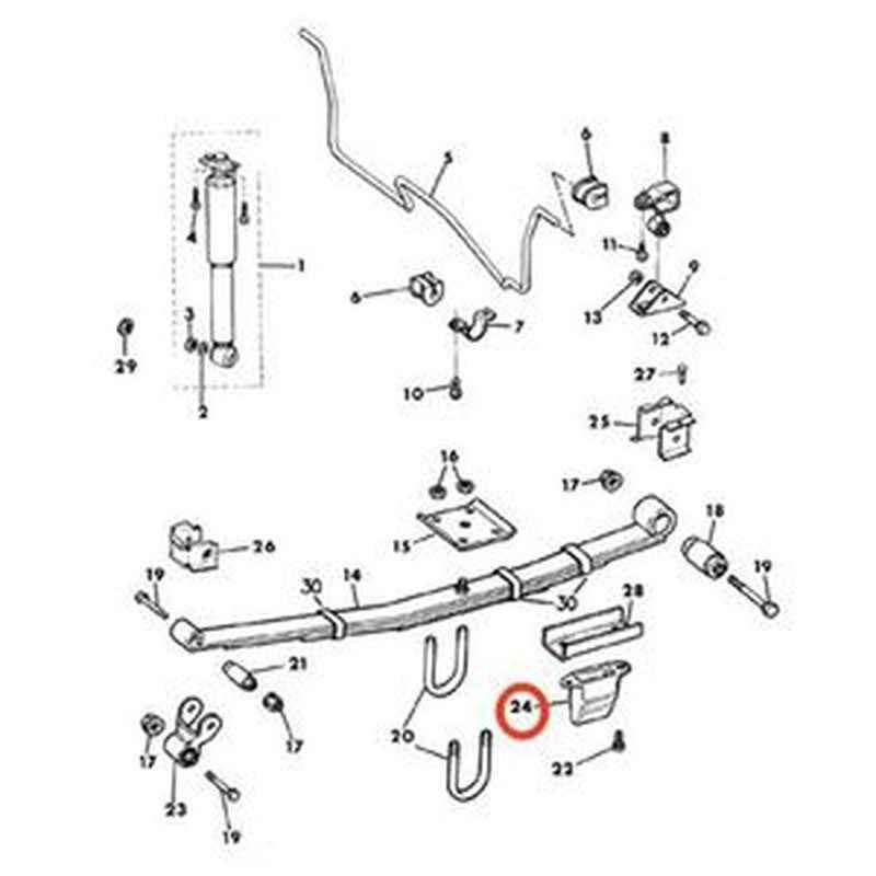 2-Piece Suspension Bump Stop 52002393 for Jeep Cherokee/Comanche/Wagoneer