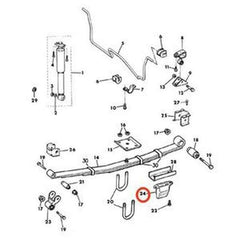 2-Piece Suspension Bump Stop 52002393 for Jeep Cherokee/Comanche/Wagoneer