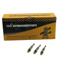 3 Pcs Glow Plug Kit 32A66-03100 for Mitsubishi S3L S3L2 Engine Excavator
