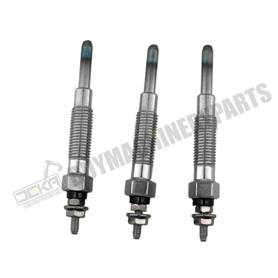 3 Pcs Glow Plug Kit 32A66-03100 for Mitsubishi S3L S3L2 Engine Excavator