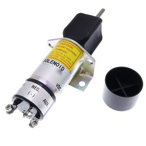 3 Terminals Fuel Shutoff Solenoid 1504-12C2U1B1S1 for Synchro Start Kubota DF-750 12V - Buymachineryparts