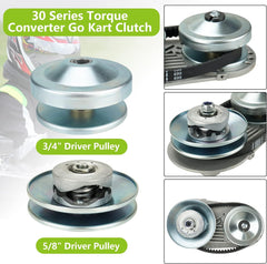 30 Series 3/4" and 5/8'' Driver Clutch Belt 218353A Go Kart Torque Converter Kit