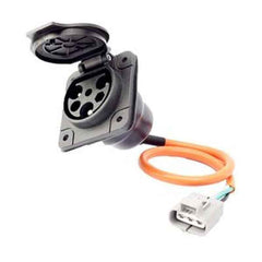 30A 110V-220V 3-Pin Charger Receptacle Head for Evolution Golf Cart