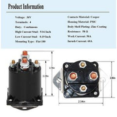 Relé de solenoide de 36V 1013609 para motor fuera de borda Mercury Mariner 6-200HP 1976-1998