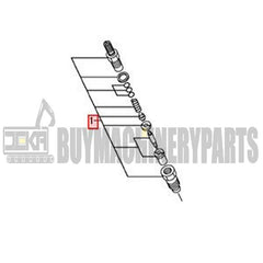 3 Pcs Fuel Injector 119517-53001 for Yanmar Engine 3TNV70-SDB 3TNV70-VBVA Excavator SV17 SV18