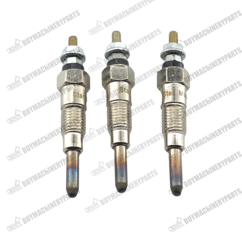 3pcs Glow Plugs MIU802457 M811937 for Yanmar Engine 3TNV76 3TNM74 3TNV70 John Deere 2305 2320 850D 2030A 1023E 1025R 1026R 2025R - Buymachineryparts