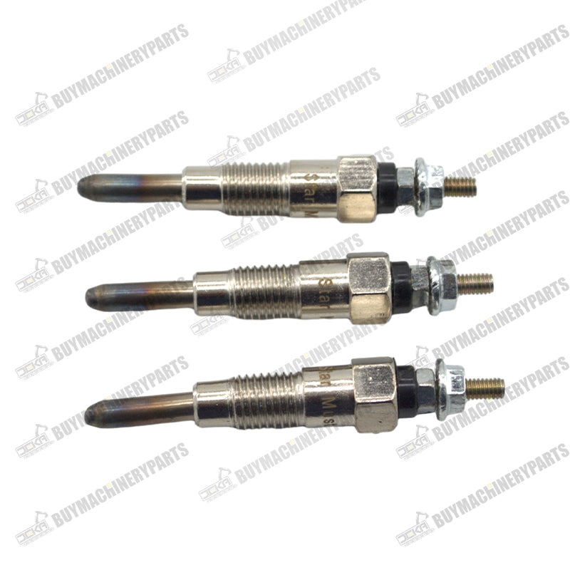 3pcs Glow Plugs MIU802457 M811937 for Yanmar Engine 3TNV76 3TNM74 3TNV70 John Deere 2305 2320 850D 2030A 1023E 1025R 1026R 2025R - Buymachineryparts