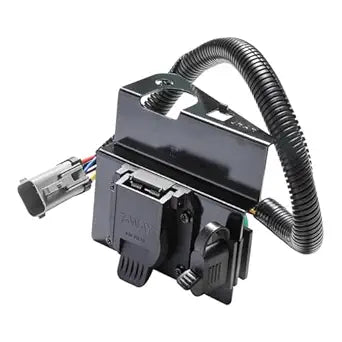 Conector de arnés de cableado para remolque de 4 pines planos y 7 vías, compatible con Ford F250 F350 Super Duty 2002-2004, reemplaza el n.° 2C3Z-13A576-DA