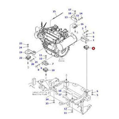 4 PCS Mounting Rubber Cushions 20S-01-71331 for Komatsu Excavators