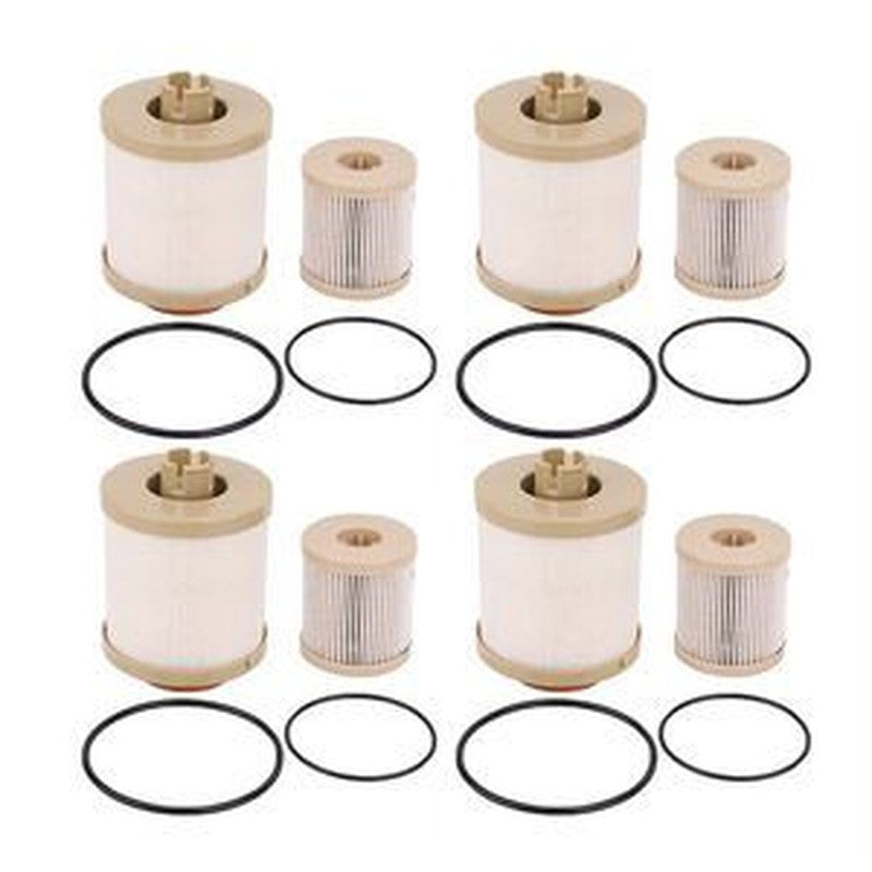 4-Piece Fuel Filter Kit Donaldson P550527 Fleetguard FS19797 WIX 33899