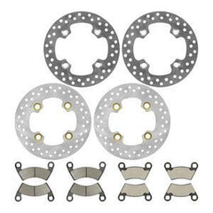 4-Piece Brake Discs & Pads Kit 5254999 for Polaris RZR XP 900 2011-2013