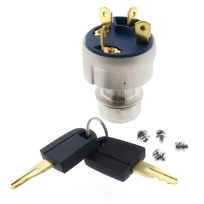 4 Terminal Ignition Switch 237-3530 2373530 with Key for Caterpillar CAT 305CR 304CR 303 CR Mini Hydraulic Excavator K4N S4L2 S3L2 Engine