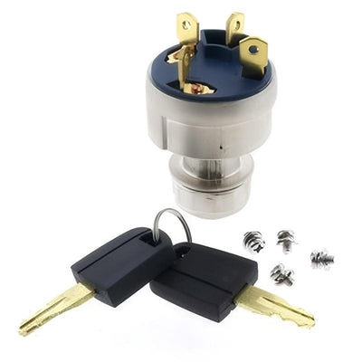 4 Terminal Ignition Switch 237-3530 2373530 with Key for Caterpillar CAT 305CR 304CR 303 CR Mini Hydraulic Excavator K4N S4L2 S3L2 Engine