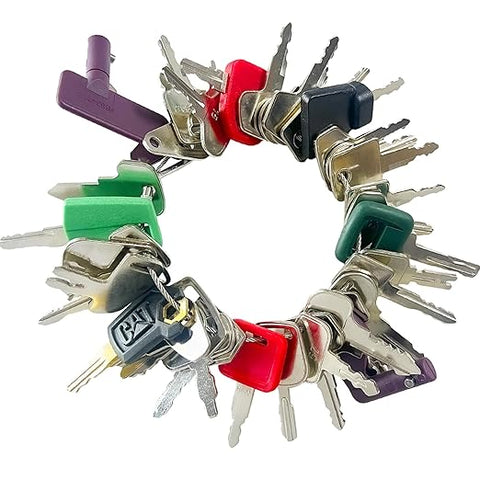 42 Pcs Key for CASE Caterpillar CAT John Deere JCB Komatsu Volvo Heavy ...