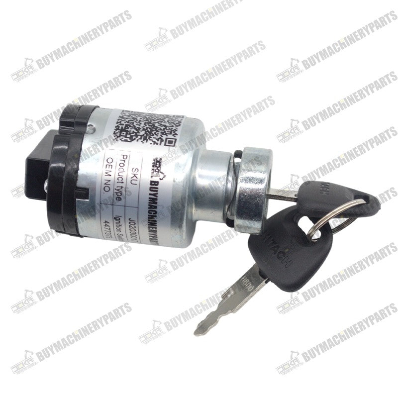 Ignition Switch 4477373 With 2 Keys for Hitachi John Deere Excavators - Buymachineryparts